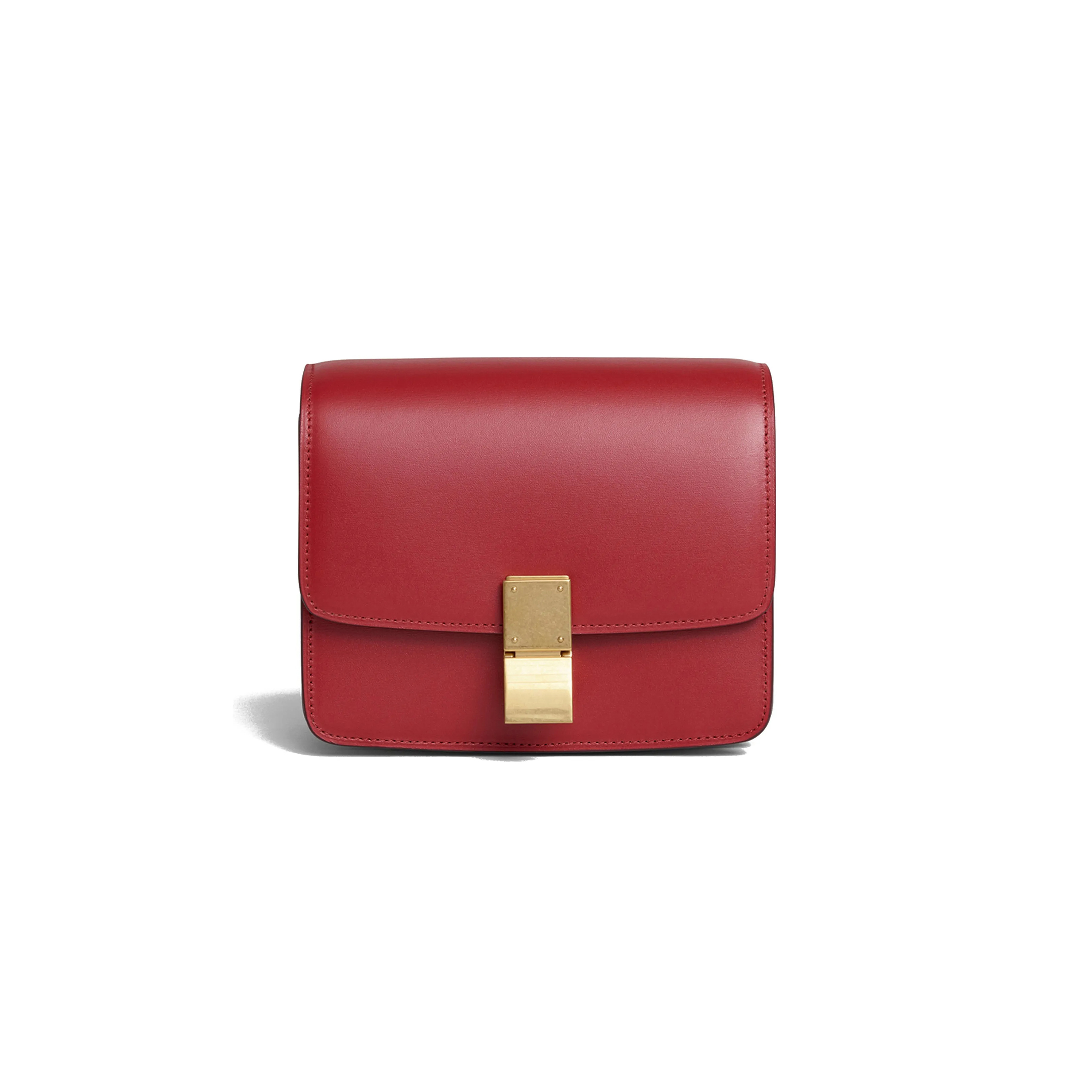CELIN SMALL SHOULDER BAG IN CLASSIC POLISHING CALFSKIN 189183DLS.27OR (16*13*7cm)